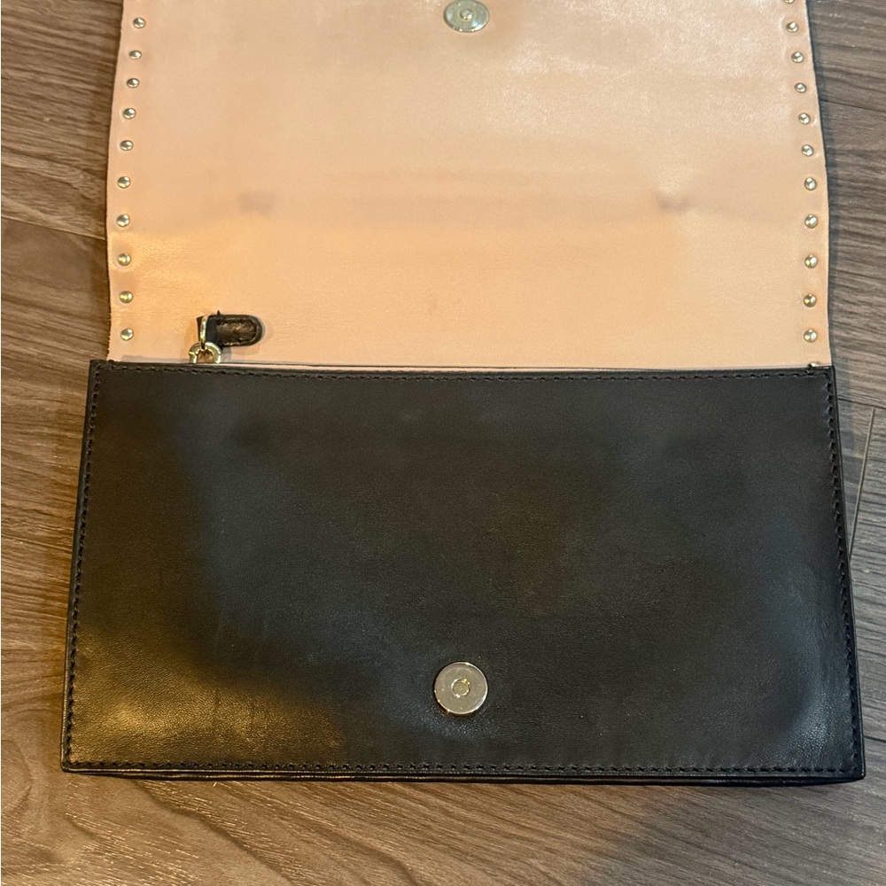 Valentino Rockstud Leather Clutch with Gold Accents - Picture 4 of 9